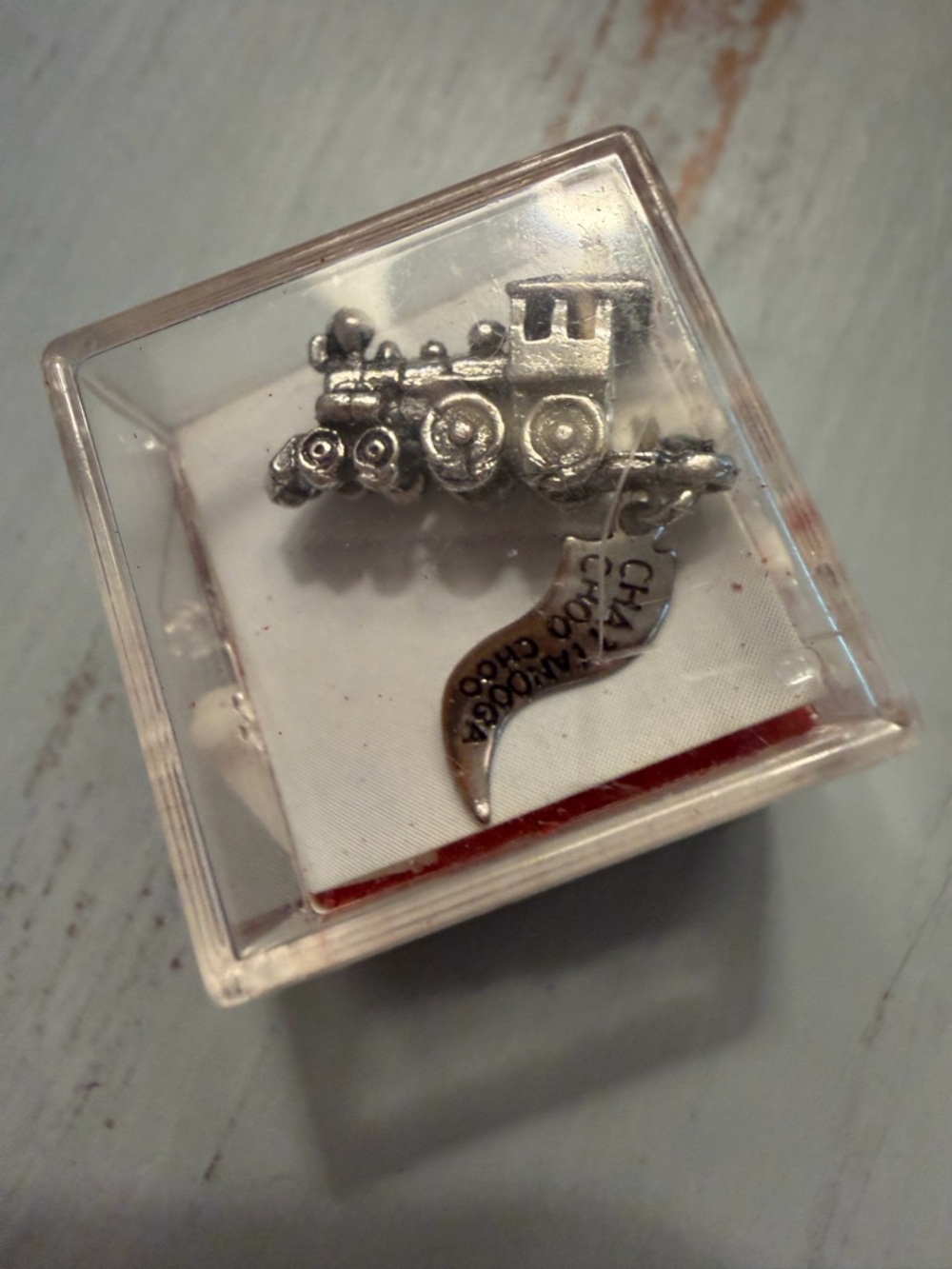Sterling Silver Chattanooga Choo Choo Charm with Tail.